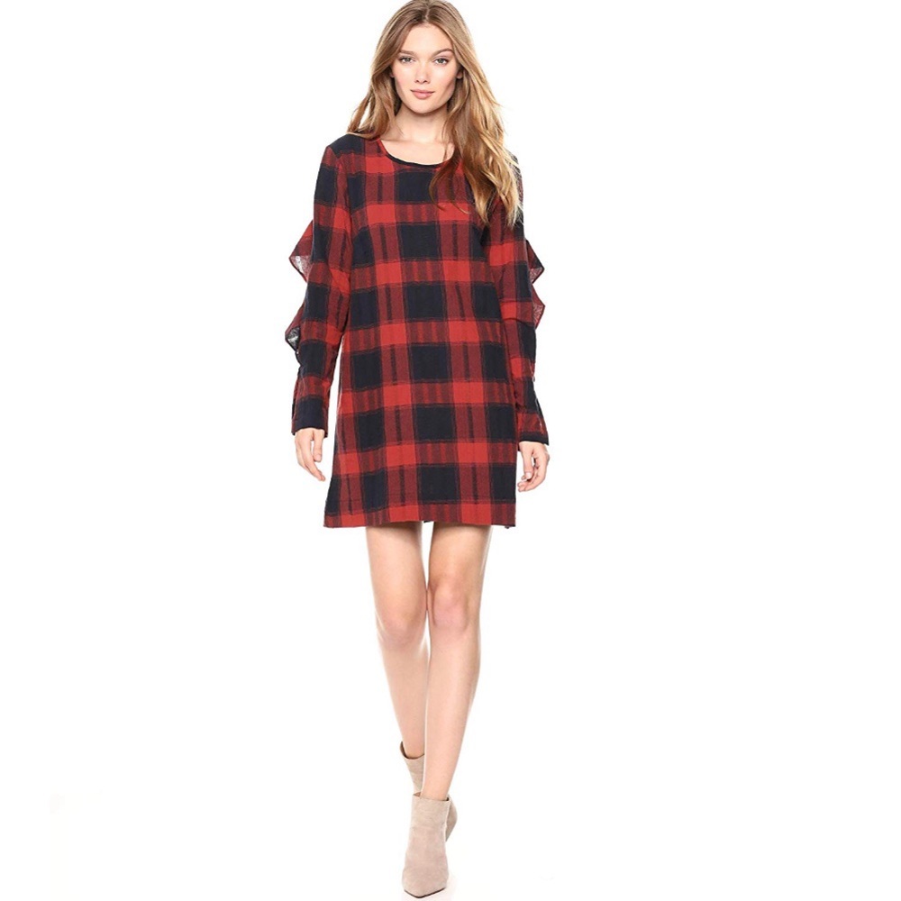 BCBGeneration Women's Ruffle Back Shift Dress